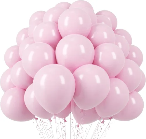 Miniatura 218 de Voircoloria - Globos azul bebé claro, paquete de 66 globos de 12 pulgadas de látex para fiestas para niños y niñas, para cumpleaños, baby shower, 16