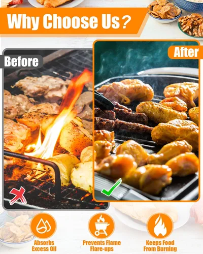 Miniatura 5 de GasSaf Briquetas de cerámica de repuesto para parrilla de gas Lynx L27, L30, CS30, juego de 50 briquetas