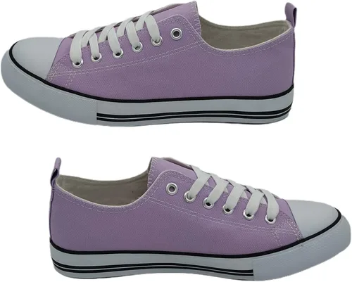 Miniatura 3 de Tenis deportivos Epic Step para mujer, bajos, de tela, con puntera de goma, planos, informales, cómodos para caminar, morado, 9