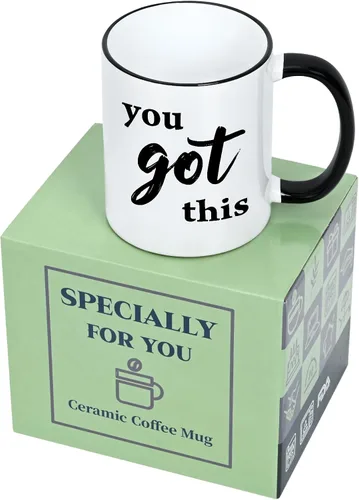 Miniatura 8 de YHRJWN Taza de café con texto en inglés "You Got This" para mujeres y hombres, regalos motivacionales inspiradores para mejores amigos, compañeros