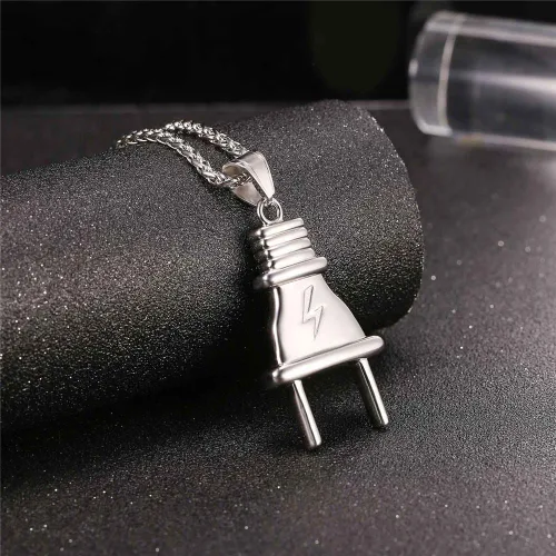 Miniatura 5 de U7 Punk Necklaces Stainless Steel 18K Gold Plated Large Hip Hop DaggerKnifeSwordSteampunk GearLarge Razor Blade Pendant Necklace for Men Women