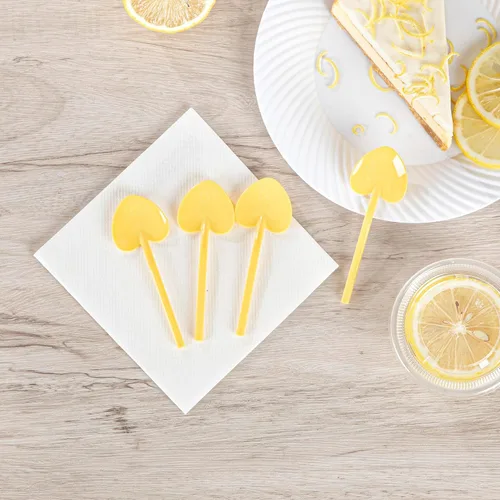 Miniatura 7 de Restaurantware Cucharas de corazón de 3.5 pulgadas x 1.25 pulgadas, 500 mini cucharas de plástico desechables, en forma de corazón para postres
