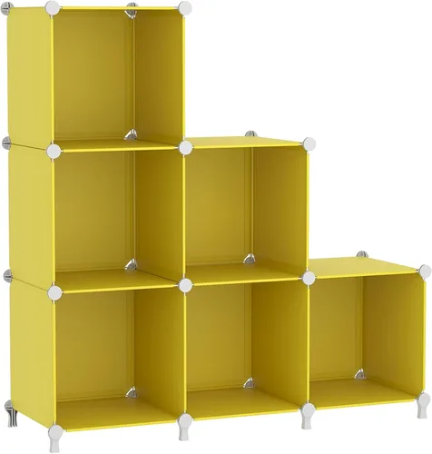 Miniatura 10 de AWTATOS Organizador de Almacenamiento en Cubos, Estantes de Cubos de Almacenamiento Estantería, 6 Cubos Organizadores de Closet y Almacenamiento