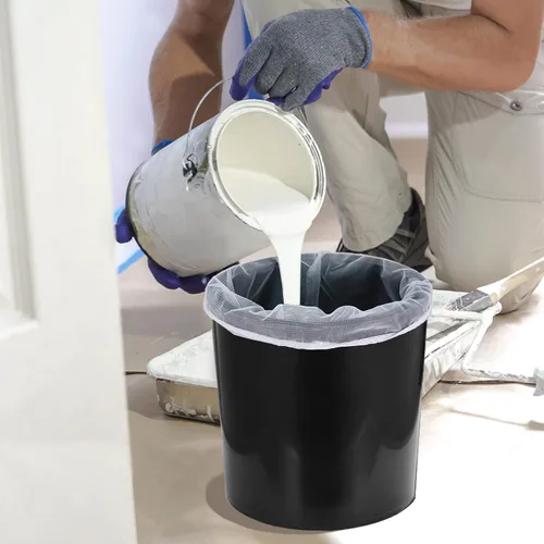 Miniatura 6 de Bolsa de filtro de pintura, colador de pintura de 5 galones con apertura superior elástica, bolsa de filtros de malla fina blanca para jardinería