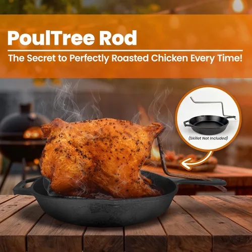 Miniatura 2 de Asador de varillas penetradoras de pollo - para carne jugosa y piel crujiente - para parrilla, horno y ahumador - Estilo asador sin hilar - Cocinar