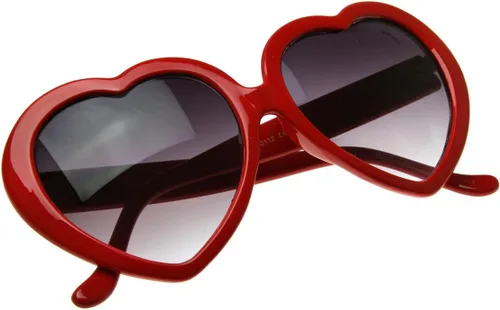 Miniatura 4 de zeroUVGrande Oversized Womens anteojos de sol en forma de corazón lindo amor moda anteojos