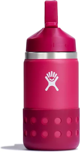 Miniatura 14 de Hydro Flask Botella de agua para niños para la escuela, acero inoxidable y aislada con tapa de pajita, 18 onzas en dalia Dahlia
