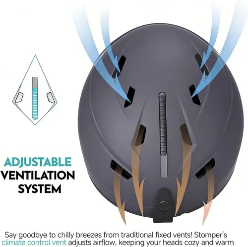 Miniatura 4 de VANRORA Casco de esquí, casco de snowboard para hombres y mujeres, ventilación con control de clima, ajuste de esfera, compatible con gafas, forro