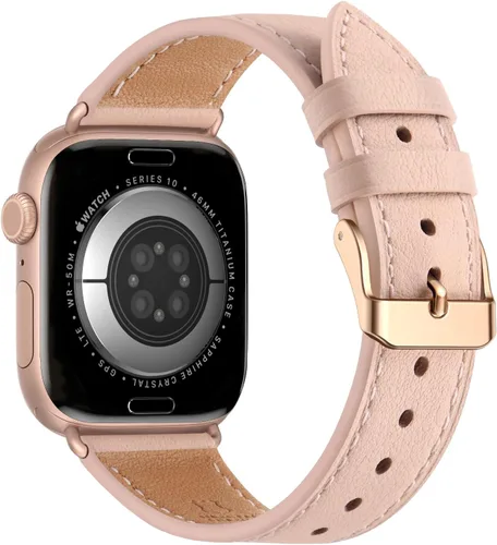 Miniatura 22 de Bestig - Correa compatible para Apple Watch de 38mm, 40mm, correa de repuesto de cuero genuino para iWatch Series 6, SE, 5, 4, 3, 2, 1, Sports &