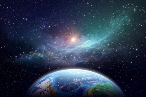 Exoplaneta laminado en el espacio exterior Fantasía Galaxia Imagen Sistema Solar Ciencia Mapa Niños Tabla de aula Planetas Tierra Hubble Astronomía