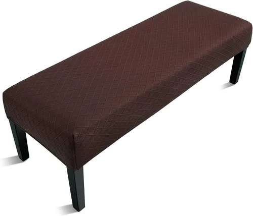 Miniatura 29 de Fuloon - Funda elástica de jacquard para banco de comedor, antipolvo, desmontable, funda para banco lavable, protector de cojín de asiento para Beige