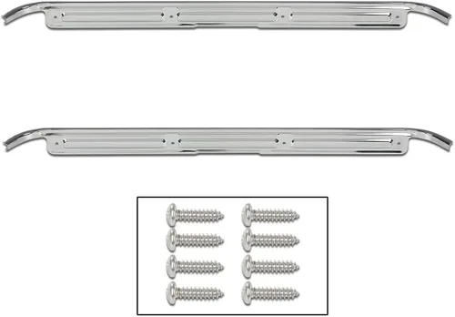 Placas de umbral de puerta PIT66, par con herrajes, compatibles con camiones Chevy GMC C10 C20 C30 K10 K20 K30 1967 1968 1969 1970 1971 1972, 28864
