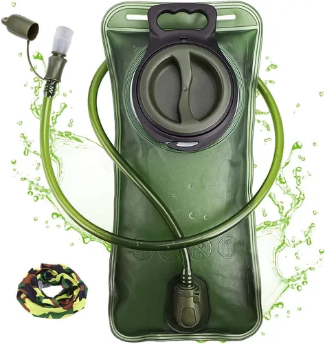 Vejiga de hidratación, vejiga de agua de 1.5-2-3L para mochila de senderismo, bolsa de almacenamiento de depósito de agua libre de BPA a prueba de