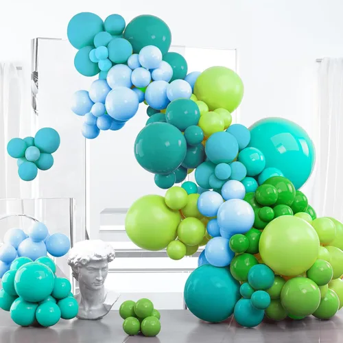 Miniatura 73 de PartyWoo Globos de color azul pizarra, 100 unidades, diferentes tamaños, paquete de 18, 12, 10, 5 pulgadas, azul marino, azul polvoriento, bohemio