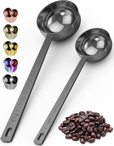 Miniatura 11 de Orblue Juego Premium de Cucharas para Café - 1 Cucharada (15ml) y 2 Cucharadas (30ml) Cuchara Medidora - Cuchara Medidora de Café de Acero Plata