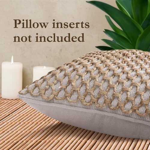 Miniatura 2 de Boho Living Jada - 2 fundas de almohada decorativas, relleno de almohada no incluido, diseño tejido de primera calidad, decoración de sala de estar