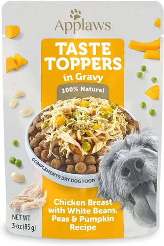 Miniatura 9 de Applaws Taste Toppers - Comida para perros con ingredientes limitados, cordero con calabacín, zanahorias y garbanzos en salsa (12 bolsas de 3 onzas)