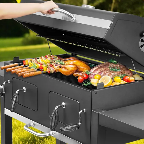 Miniatura 4 de Kendane Parrilla de carbón para barbacoa al aire libre, área de cocina extra grande de 794 pulgadas cuadradas con dos bandejas de carbón