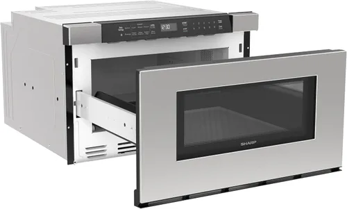 Miniatura 19 de Sharp SMD2420MS - Horno de microondas integrado con cajón de 24 pulgadas, 1.2 pies cúbicos, acero inoxidable, panel de control táctil, tecnología