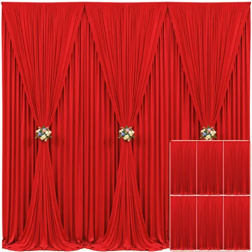 Miniatura 122 de Cortina de fondo beige de 10x10 para bodas y fiestas, cortina de fondo beige sin arrugas para fotos, cortinas de fondo para decoración de baby Gris
