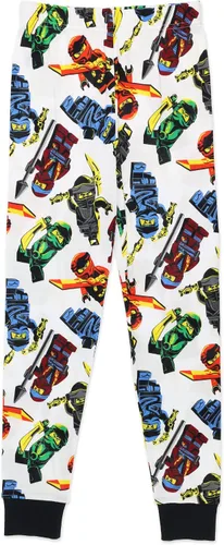 Miniatura 5 de LEGO Ninjago - Conjunto de pijama de algodón de 4 piezas, color rojo, talla 4 a 10