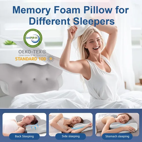 Miniatura 2 de Almohada cervical para el cuello, almohadas para el dolor de cuello y hombros, almohada de contorno, almohadas de cuello, almohada para aliviar