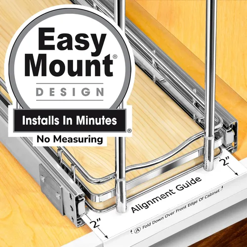 Miniatura 3 de LYNK PROFESSIONAL® Élite™ Organizador de especieros extraíble para el interior de armarios de cocina - 6"x21" - Cajón deslizante - Estantes Madera