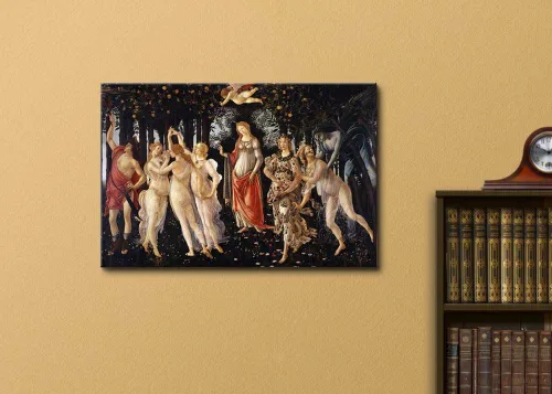 Miniatura 2 de Botticelli Alegory of Spring - Lienzo impreso con diseño giclée envuelto para galería, arte de pared, estirado y enmarcado, listo para colgar, 24 x