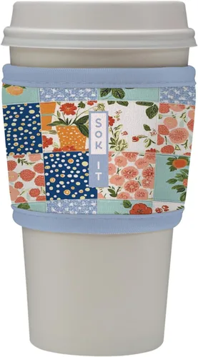 Miniatura 64 de Sok It HotSok Coffee & Tea - Funda de neopreno con aislamiento reutilizable (floral abstracto)