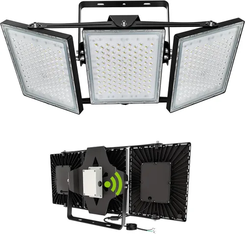 Miniatura 11 de Luces LED de inundación para exteriores, 150 W, 15000 lúmenes, 6000 K, del anochecer al amanecer, iluminación exterior con fotocélula IP66