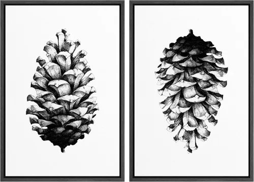 Miniatura 130 de SIGNWIN Lienzo enmarcado para pared, ilustraciones abstractas texturizadas en tonos beige terrosos, arte moderno, decorativo, contemporáneo