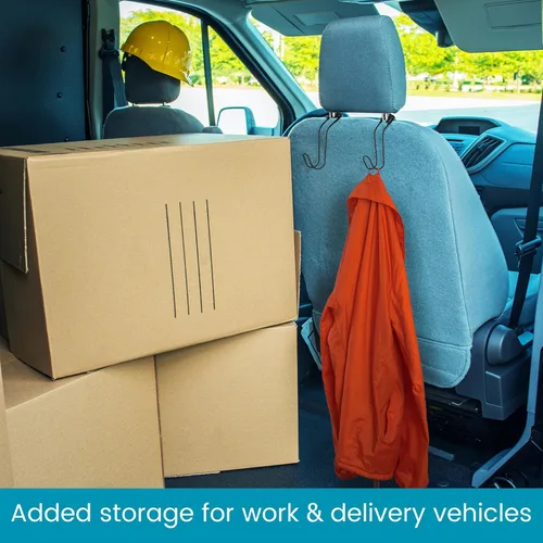 Miniatura 7 de High Road Ganchos Irrompibles para Bolsas de Automóvil - Grandes, Ganchos de Metal Sólido para Asiento de Automóvil para Bolso, Mochila, Abrigos