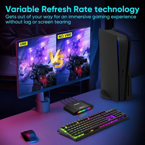Miniatura 2 de Captura de videojuegos HDMI 4K 60fps y soporte de transferencia HDR y VRR, captura de 1080P 120fps para consola de juegos, transmisión en vivo