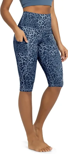 Miniatura 71 de ODODOS - Leggings capri de cintura alta para mujer con bolsillos, control de abdomen, no se transparentan, para entrenamiento atlético, running