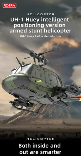 Miniatura 3 de RC ERA C032 UH-1 Huey Helicópteros RC para adultos principiantes, escala 1/48 6CH 2.4G 6 ejes giroscopio control remoto aeronave estabilizada