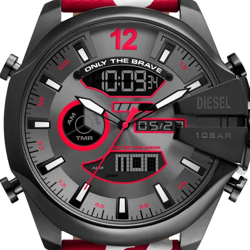 Miniatura 4 de Diesel Mega Chief Reloj analógico y digital de silicona - DZ4552