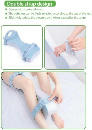 Miniatura 8 de Almohada de espuma viscoelástica para dormir, soporte para piernas y rodillas para embarazo, dolor de espalda, cadera y ciática, ideal para dormir