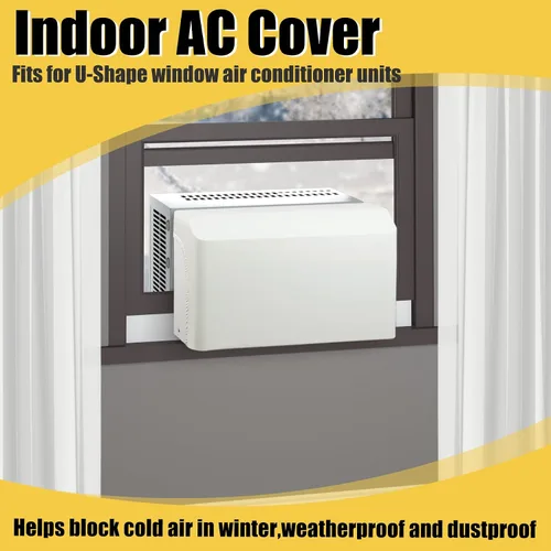 Miniatura 4 de Cubierta de aire acondicionado interior para unidades de aire acondicionado en forma de U, diseño duradero y resistente al viento para unidad de CA