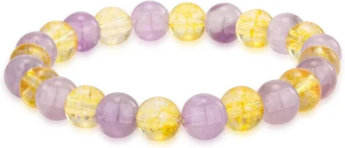 Miniatura 9 de Crystal Vibe Pulseras de cuentas de 0.315 in para mujeres y hombres, pulseras de cristal con piedras preciosas naturales, tamaño elástico ajustable