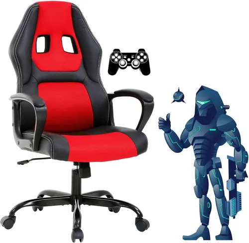 Miniatura 11 de Silla para videojuegos, silla de oficina de masaje, sillas ergonómicas de videojuegos, silla de computadora reclinable ajustable con soporte lumbar