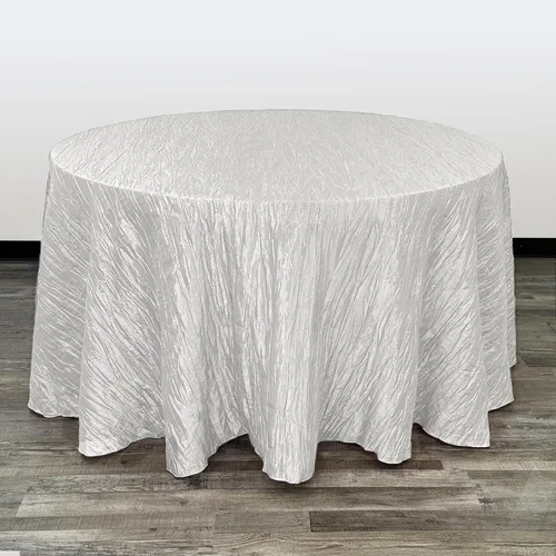 Miniatura 18 de Your Chair Covers - Mantel redondo de tafetán arrugado de 132 pulgadas - Mantel de comedor color champán, brillante aplastado para bodas, fiestas