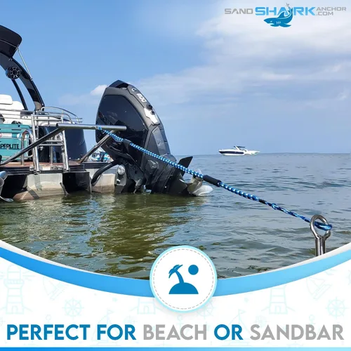 Miniatura 6 de SandShark Anclaje para barco de la serie Lite, poste de anclaje de aguas poco profundas, anclaje de moto acuática, anclaje de kayak, accesorios