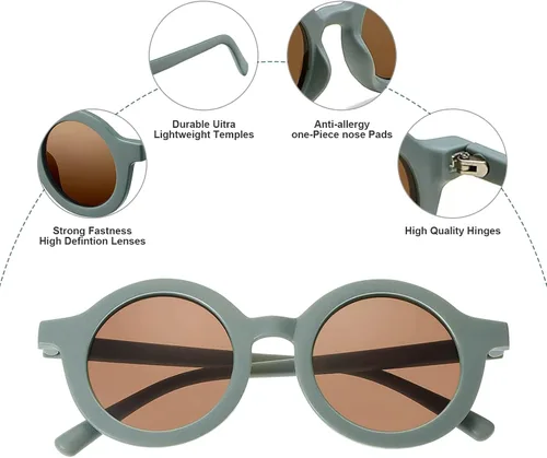 Miniatura 7 de HCDHAKN Gafas de sol para niños y niñas, recuerdos de fiesta, a granel, redondas, para niños de 2 a 10 años, gafas de sol coloridas para exteriores