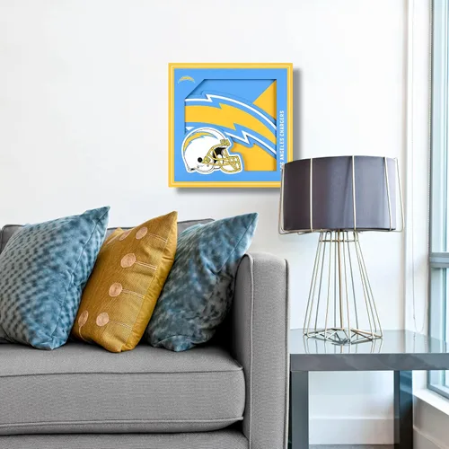 Miniatura 2 de YouTheFan Arte de pared de la serie de logotipos 3D con licencia oficial de la NFL, hecho de múltiples capas, listo para colgar en la pared, diseño