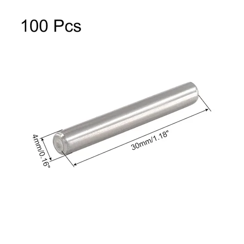 Miniatura 2 de 100 piezas de pasadores de pasador de acero inoxidable de 0.157 in x 1.181 in de acero inoxidable para gabinete, muebles, accesorios de repuesto