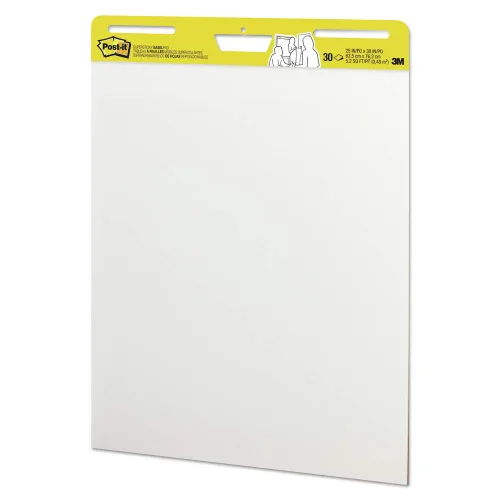 Miniatura 2 de Post-it - Almohadilla de caballete súper pegajosa de 25 x 30 pulgadas, color blanco, 30 hojas/bloc, papel autoadhesivo de alta calidad, gran