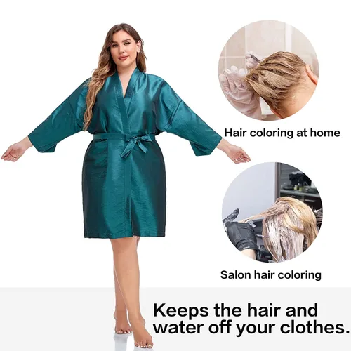 Miniatura 4 de PERFEHAIR Capa de bata para cliente de salón, paquete de 4, batas de peluquería para peluquería para peluquería hasta corte de cabello, coloración