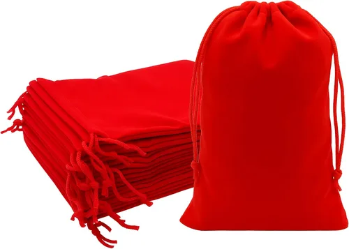 Miniatura 53 de Mandala Crafts Bolsas de terciopelo negro con cordón de 14 x 14 pulgadas, 10 bolsas grandes de terciopelo con cordón a granel para regalos de fiesta