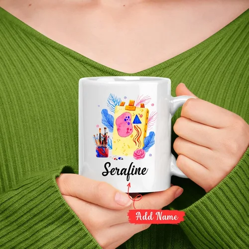 Miniatura 2 de Taza de café personalizada, taza de artista, regalo de artista para mujeres u hombres, regalos para artistas, taza para amantes del arte, taza