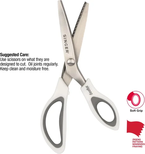 Miniatura 4 de SINGER Tijeras de 9" con dientes para tela - Tijeras en zigzag para tela